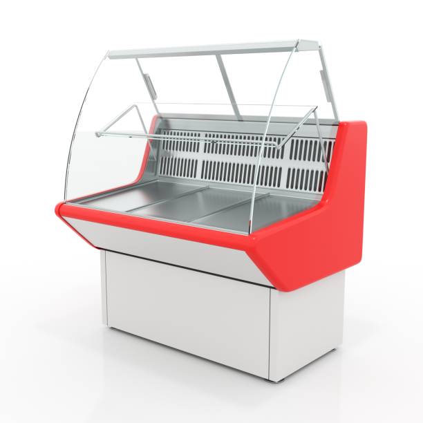 istock Refrigerated display case for fresh products in a supermarket 1777717287