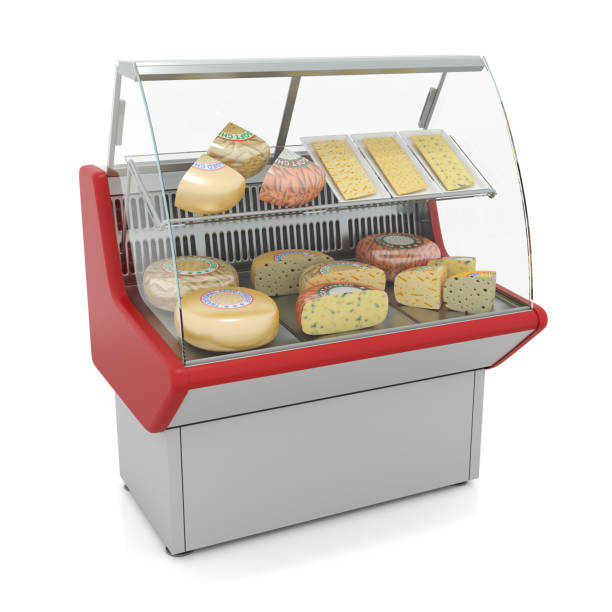 istock Refrigerated display case for cheese in a supermarket 1777721245