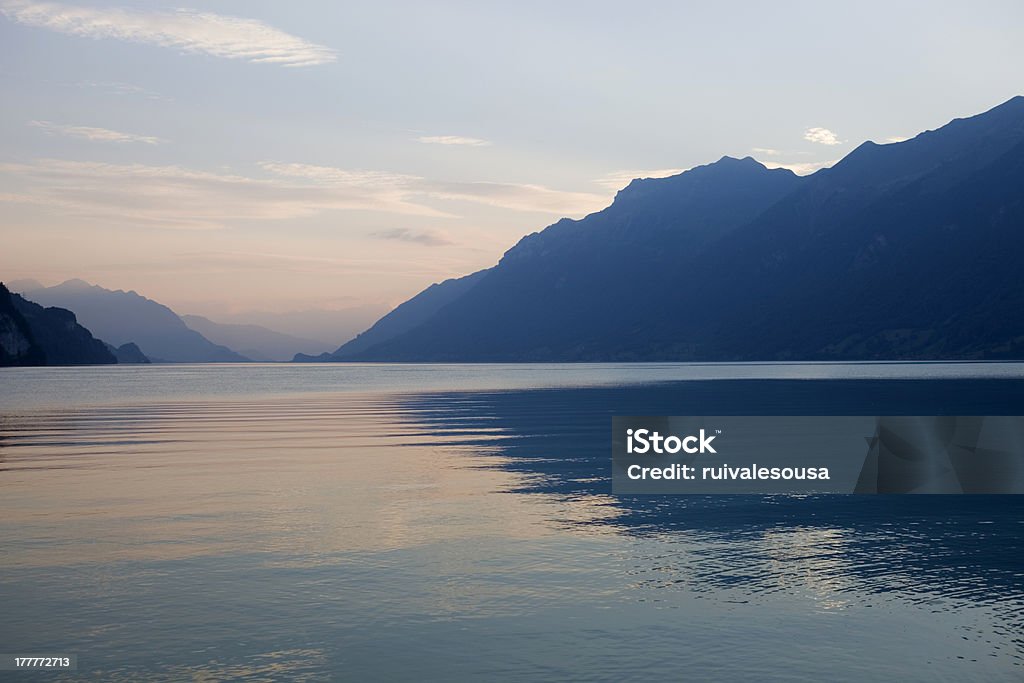 Suíça Lago sunset - Royalty-free Alpes Europeus Foto de stock