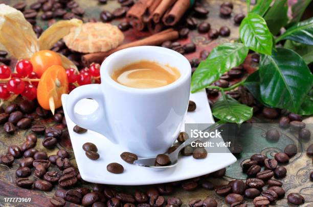 Cup Of Espresso Stock Photo - Download Image Now - Caffè Americano, Cinnamon, Close-up