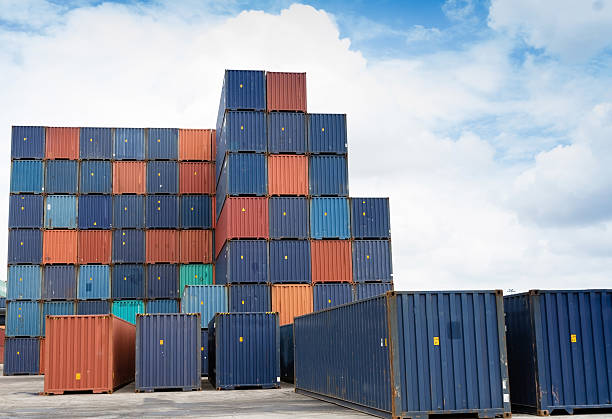 istock Container in freight yard,carrying trade background 177774092