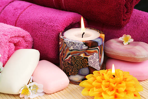 istock Towels, soaps, flowers, candles 177774376