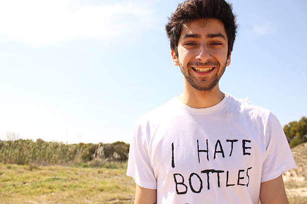istock Young Model Smiling with Funny T-Shirt 177774554