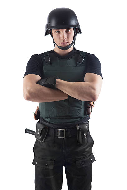 istock Police officer is looking on you. 177774783
