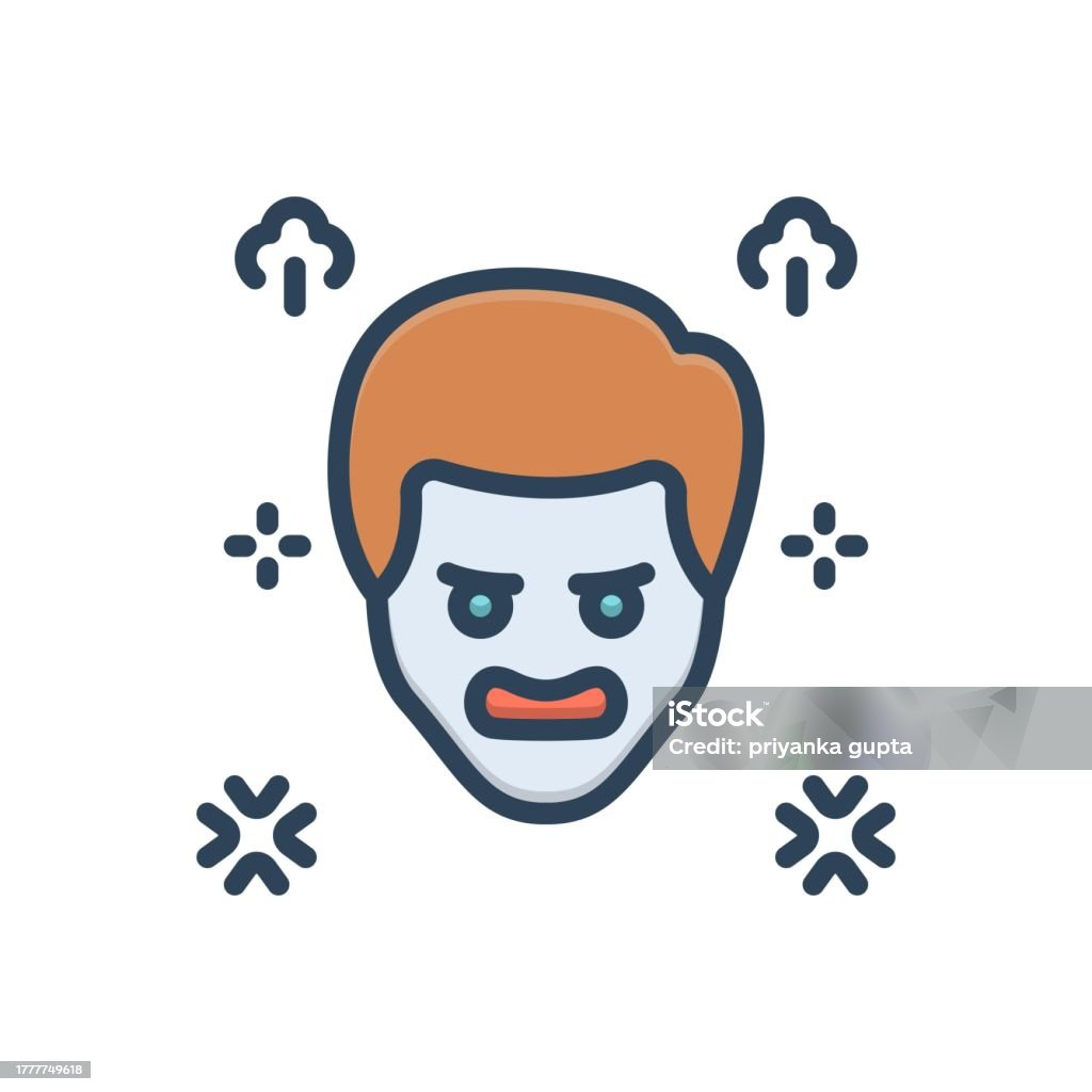 Indignant Icons Angry Resentful Stock Illustration - Download Image Now - Anger ...