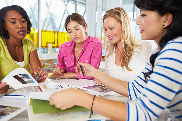 istock Group Of Women Meeting In Creative Office 177775206