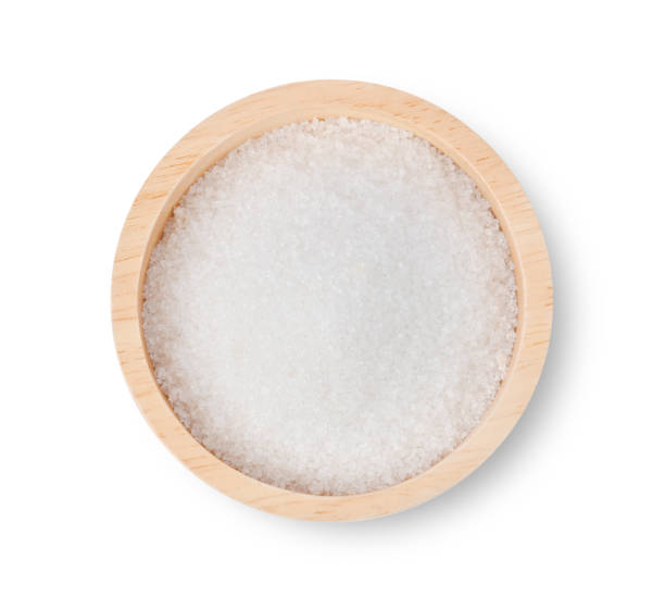 istock sugar in wood bowl on white background. top view 1777753044