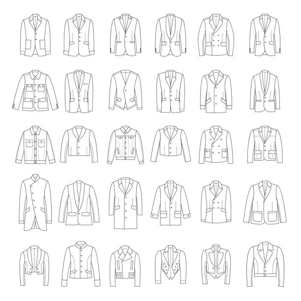 130+ Female And Male Casual Clothes Garment Outline Vector Icons  Ilustraciones de Stock, gráficos vectoriales libres de derechos y clip art  - iStock