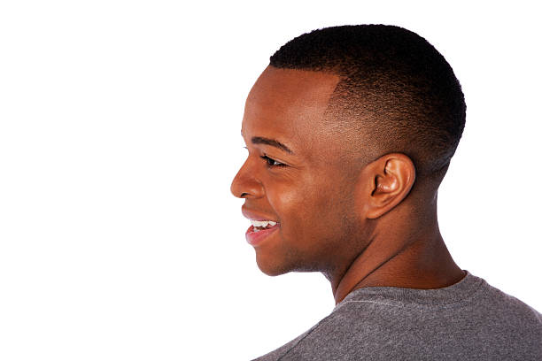 istock Neck and side of happy man face 177775846
