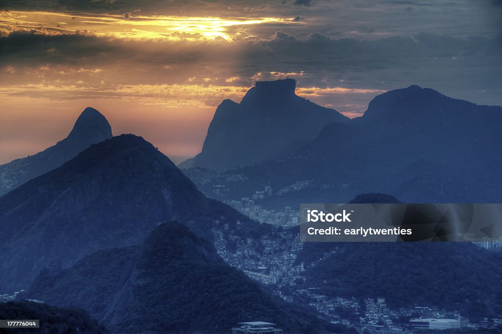 Pôr do sol no Rio - Royalty-free Amarelo Foto de stock