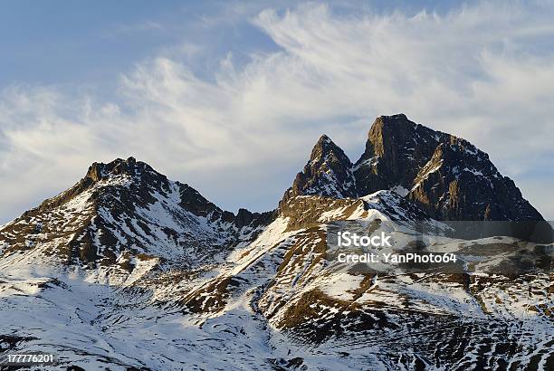 Enneigees Montagné - Fotografias de stock e mais imagens de A nevar - A nevar, Ao Ar Livre, Atravessar