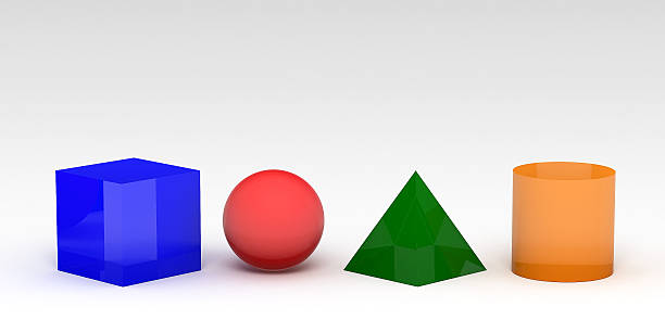 3d illustration basic geometric shapes stock photo