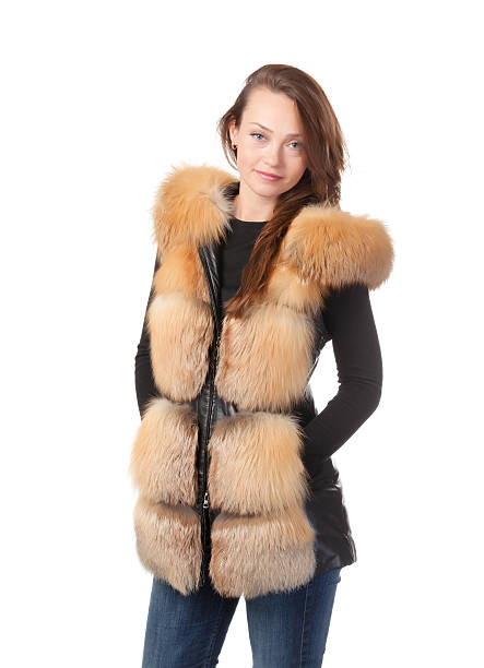 istock Stylish woman in winter fur jacket 177777420