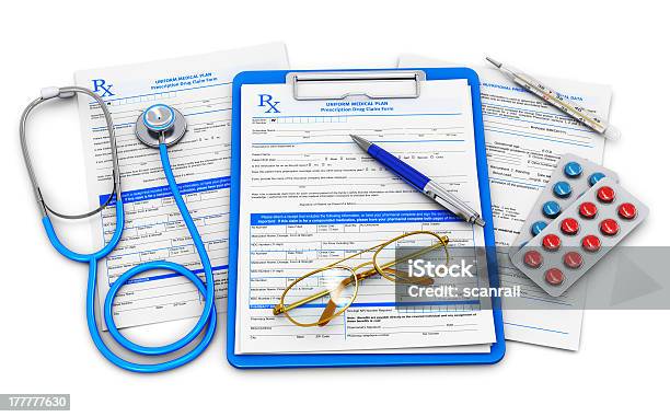 Medical Insurance And Healthcare Concept Stock Photo - Download Image Now - Claim Form, Clipboard, Healthcare And Medicine
