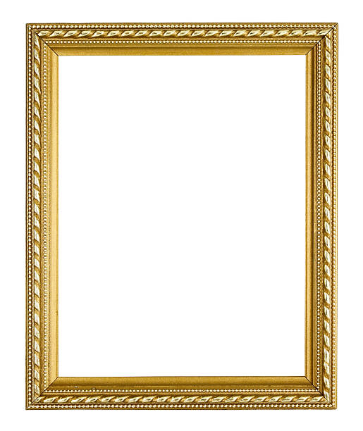 istock golden picture frame on white background 177778634