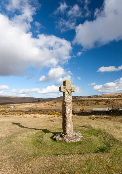 the cadover cross - celtic cross cross shape blue vertical стоковые фото и изображения