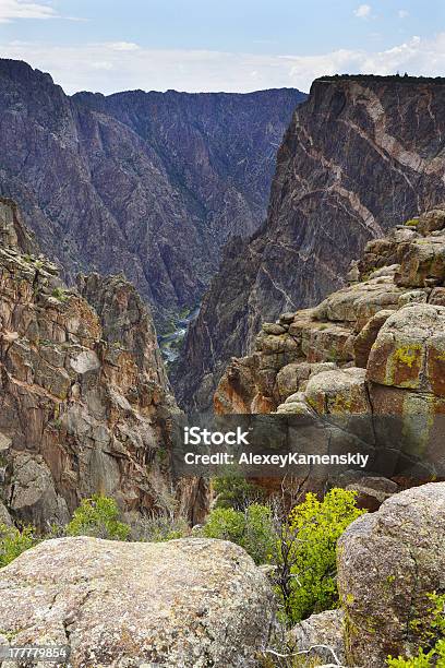 Black Canyon Of The Gunnison Park In Colorado Stock Photo - Download Image Now - Black Canyon, Colorado, Deep