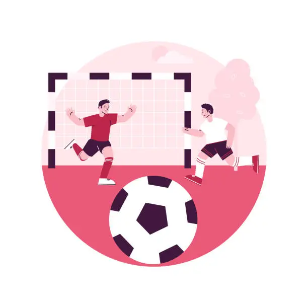 Vector illustration of Soccer camp abstract concept vector illustration.