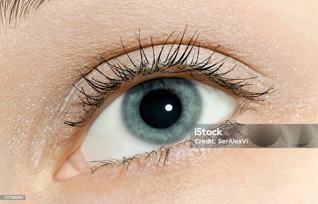 Linda mulher olho azul close-up - Royalty-free Adulto Foto de stock