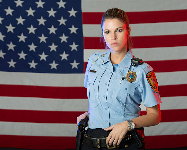 istock Police Women with a holstered gun 177780556