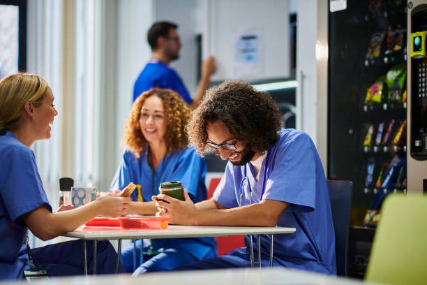 istock medical team in the break room 1777806322