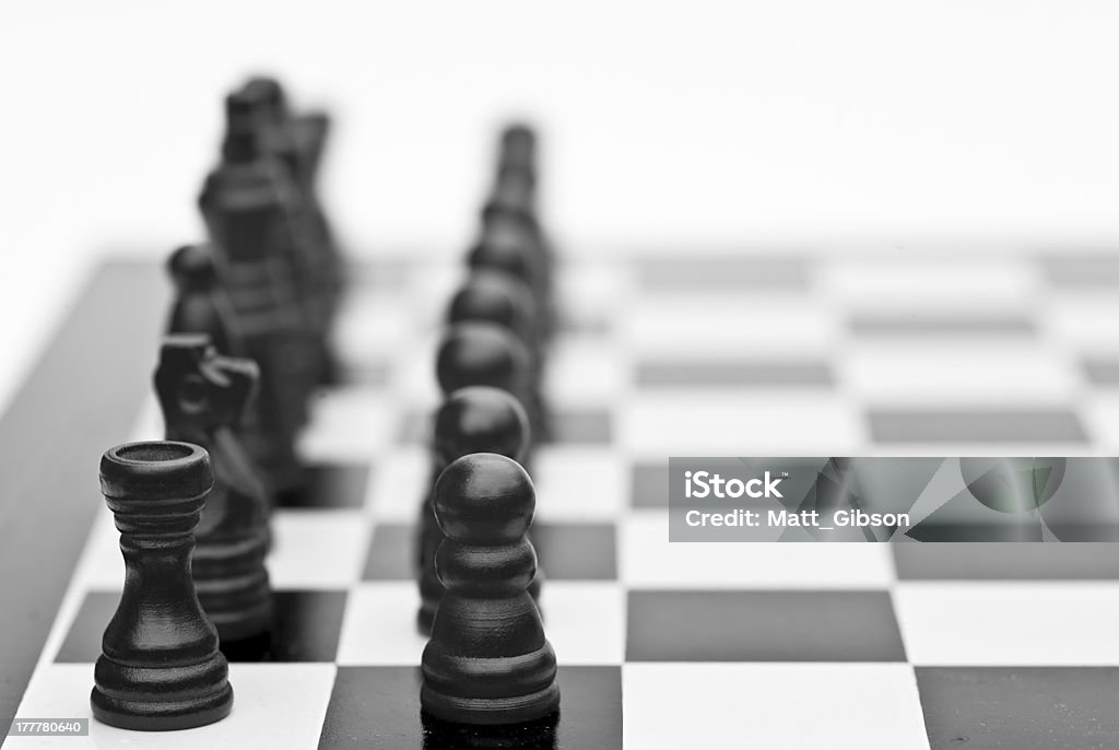 Juego de ajedrez concepto de aplicación de la estrategia de negocios - Foto de stock de Ajedrez libre de derechos