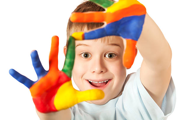 istock funny kid with stained coloured hand 177781246