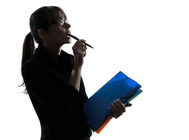 istock business woman thinking looking up silhouette 177781259
