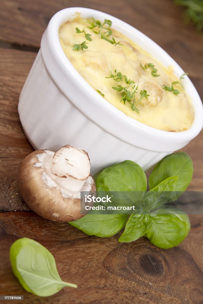 Ragout Ragout on wood table. Baked Stock Photo