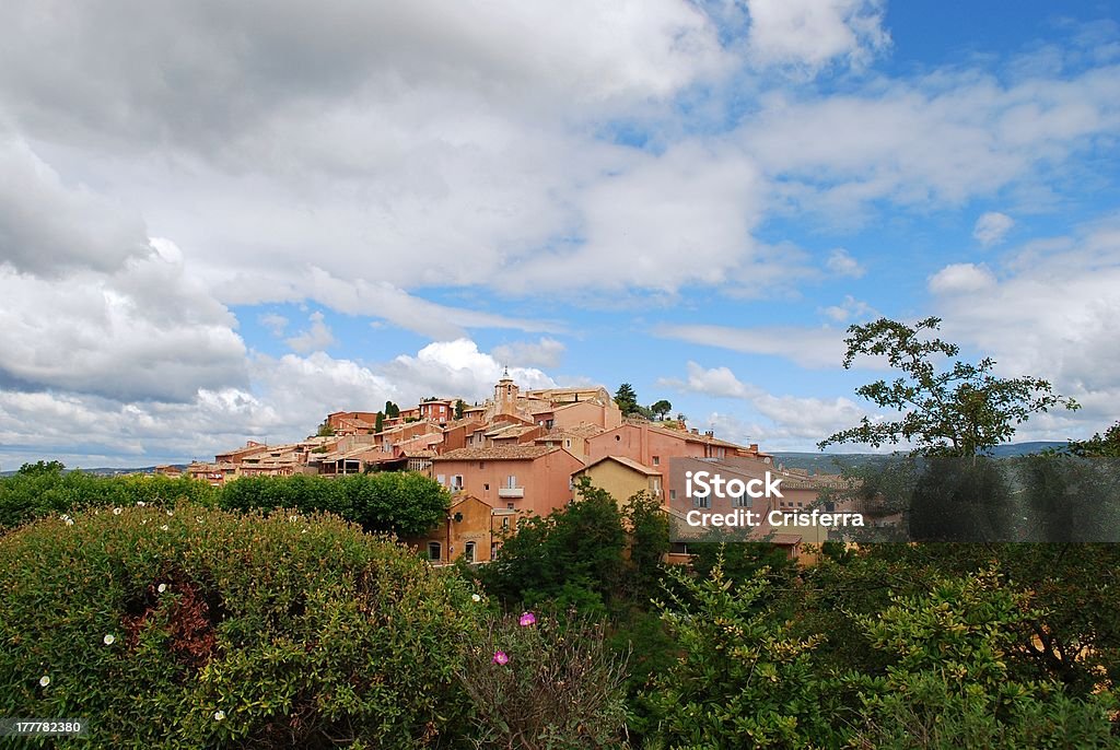 Roussillon village, França - Foto de stock de Aldeia royalty-free