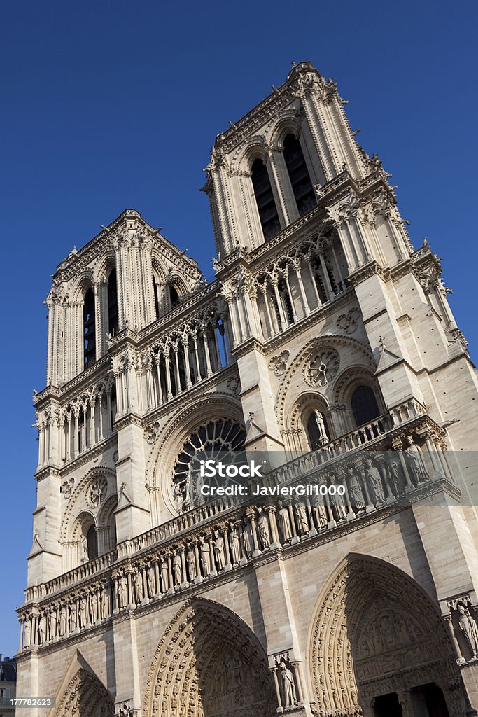 Cattedrale di Notre dame, Parigi - Foto stock royalty-free di Antico - Condizione