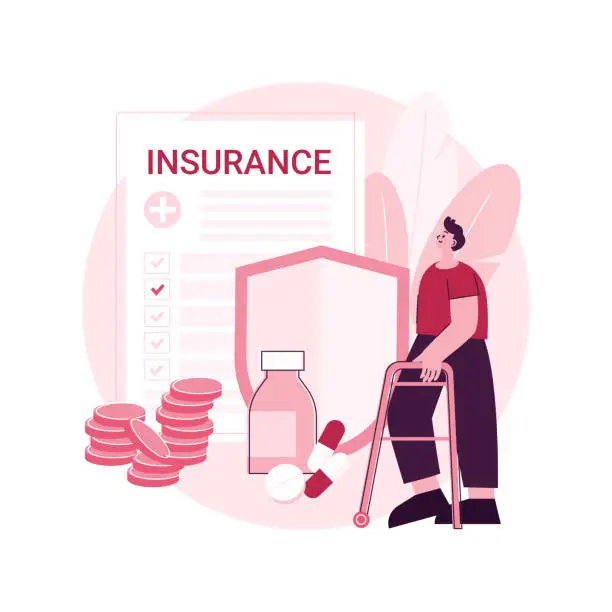 Vector illustration of Health insurance abstract concept vector illustration.