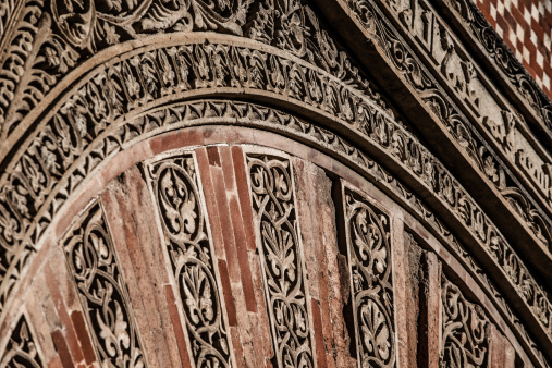 Architectural Detail at Piazza del Duomo of Florence in Tuscany, Italy