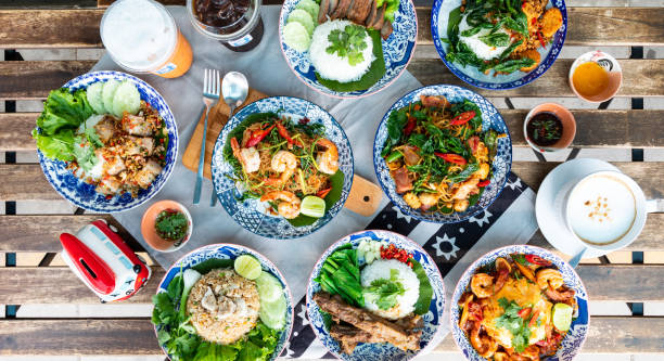 istock Thai food as a whole, taken from a top view 1777834104