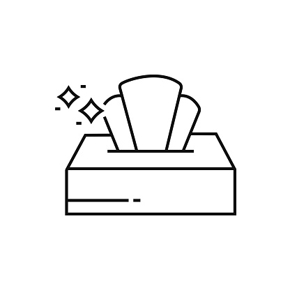 Wet Napkin Line Icon Vector Illustration. Icon Design for Logo, Mobile App, Website, UI, UX, Sign, Symbol.