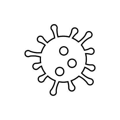 Virus Line Icon Vector Illustration. Icon Design for Logo, Mobile App, Website, UI, UX, Sign, Symbol.
