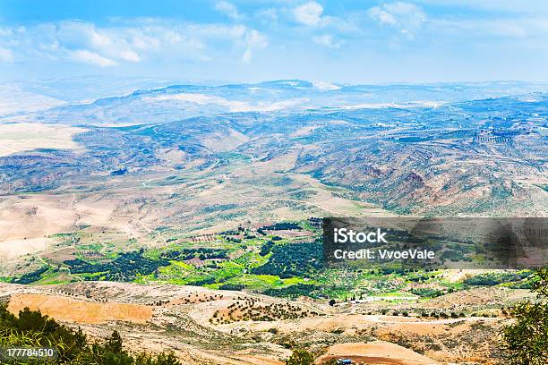 Aerial View From Mount Nebo In Jordan On A Bright Day Stock Photo - Download Image Now