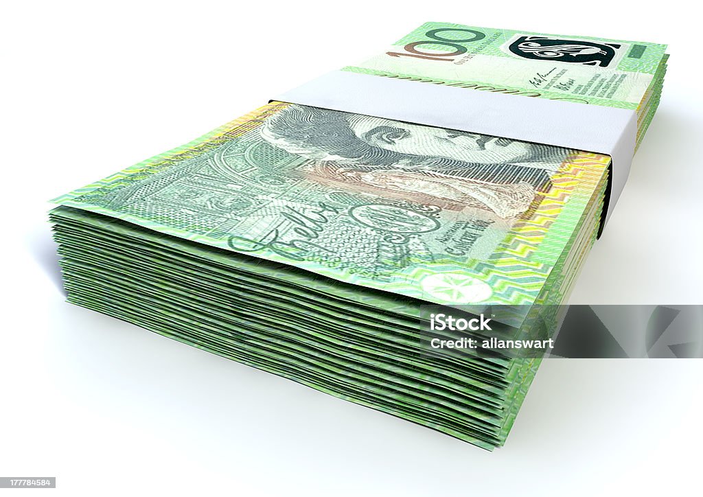 Australische Hundert-Dollar-Scheine-Pakete - Lizenzfrei 100-Dollar-Schein Stock-Foto