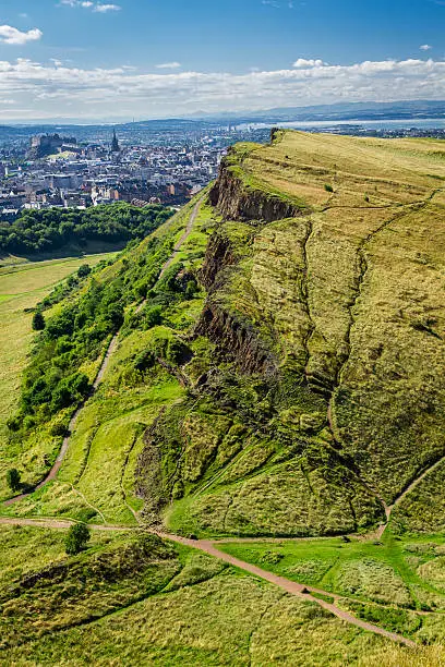 Photo of Sunny Edinburgh from the top of Arthur Seats