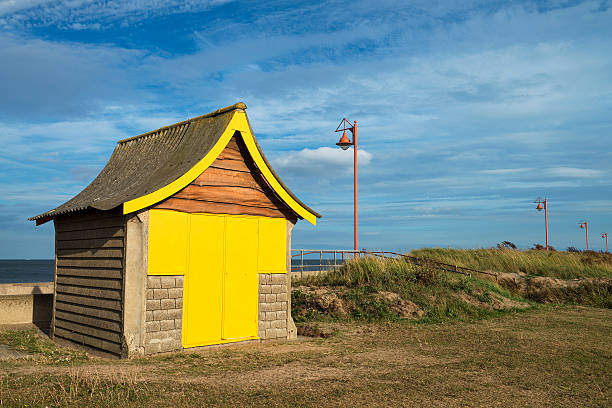Beach Hut at Mablethorpe, Lincolnshire, UK.