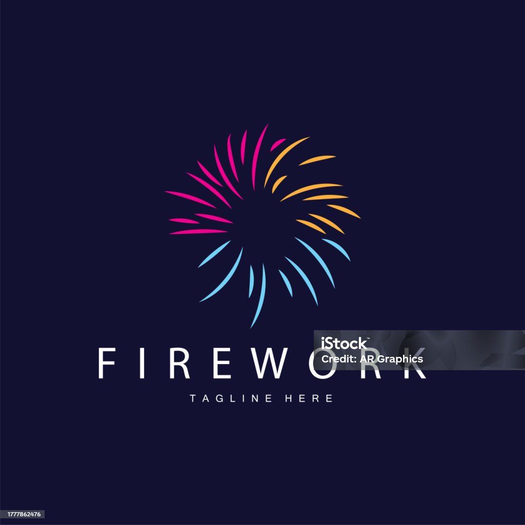 Simple Firework Symbol Firework Symbol Simple Line Model Design New Year Celebration Day ...