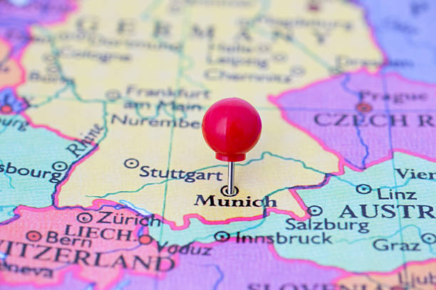 istock Red Pushpin on Map of Germany 177786758