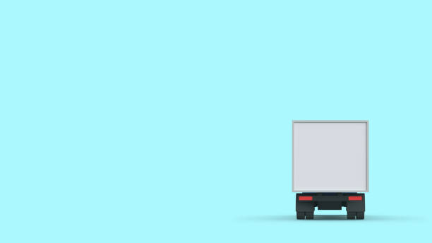 istock Cargo Truck Car on light blue Background 1777874453