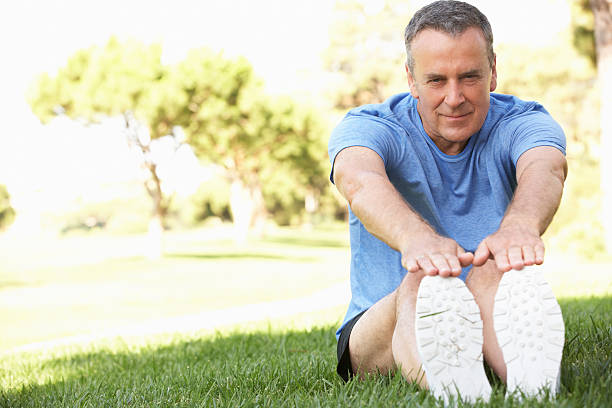 istock Senior Man Exercising In Park 177787647