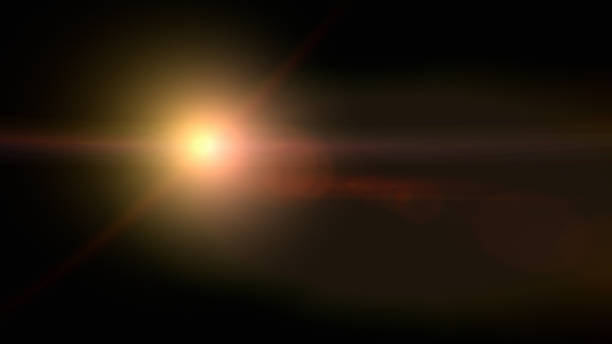 istock Red lens flare overlay on black background design element 1777880735