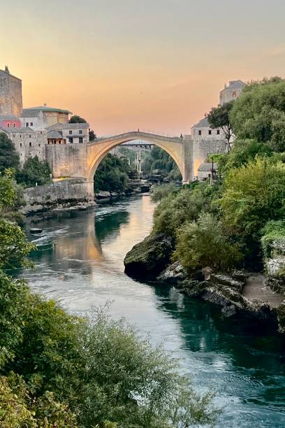 istock Mostar Old Bridge at morning time, Mostar 1777893618