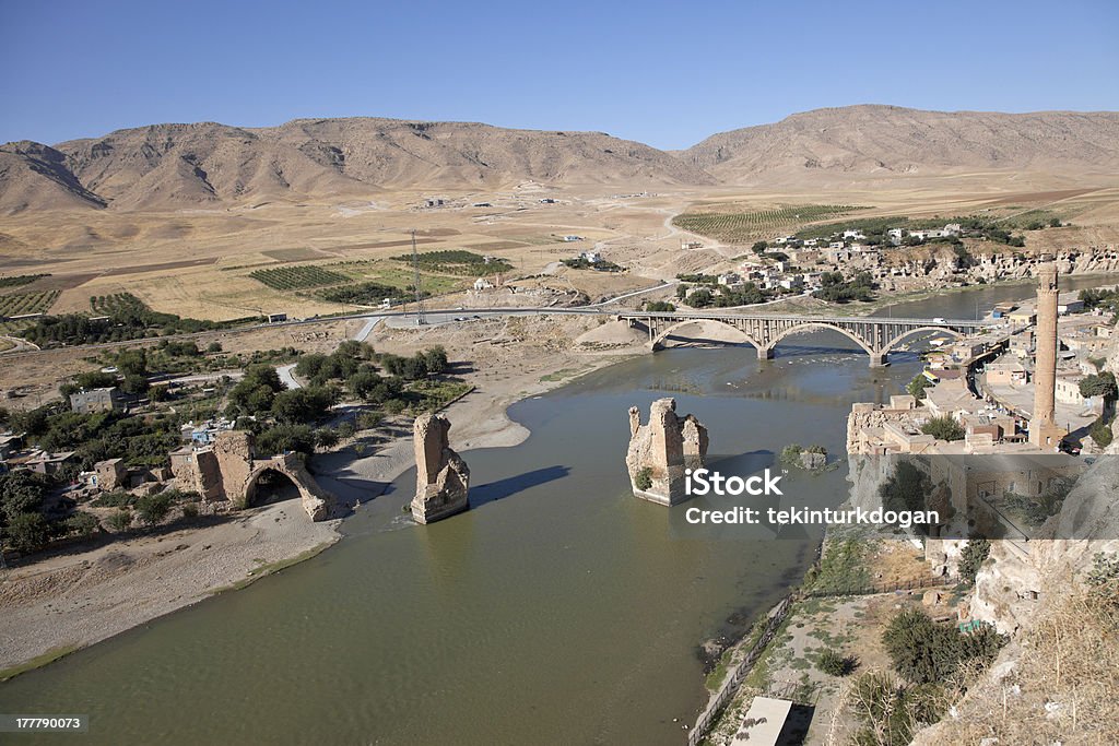 ruined bridges at hasankeyf batman city of turkey Bridge - Built Structure Stock Photo
