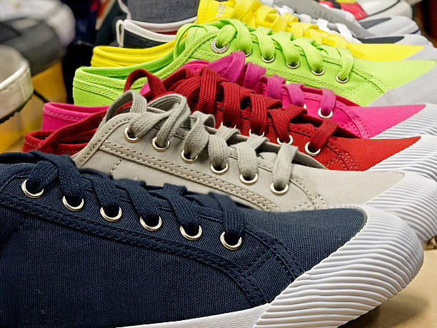 istock colored sports shoes, rubber and canvas 177790221