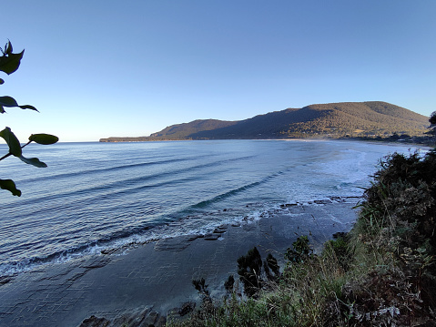 View of Pirates Bay at Eaglehawk Neck, on the Tasman Peninsula of Tasmania.
