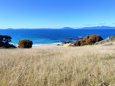 Tiny Spiky beach, on the east coast of Tasmania.